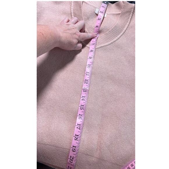 Uniqlo V-Neck Ribbed Knit Pull On Sweater Sz M Tan Beige Preppy Academia Cozy - Picture 6 of 7